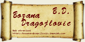 Božana Dragojlović vizit kartica